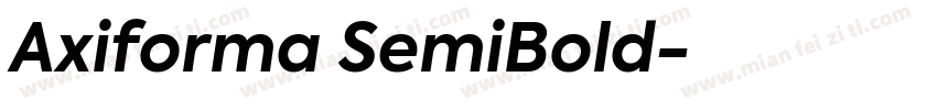 Axiforma SemiBold字体转换